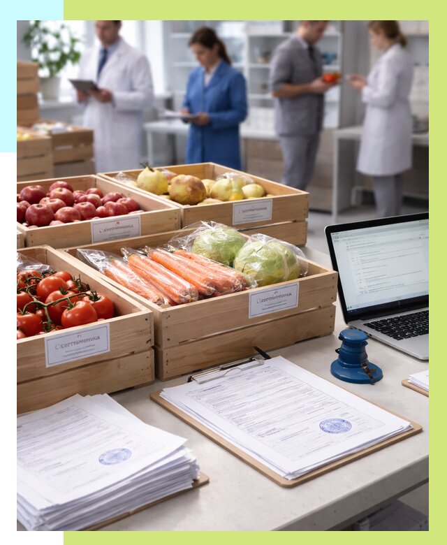 Сертификация овощей и фруктов в Арзамасе от 9232 р. | Алешин-Рзм