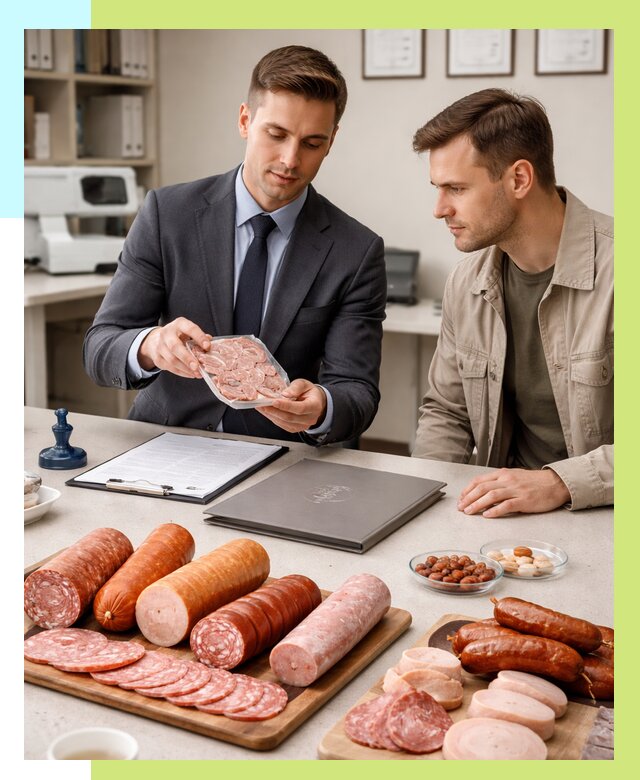 Сертификация колбасных изделий в Арзамасе от 8146 р. | Алешин-Рзм