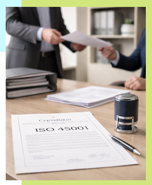 Сертификат ISO 45001 в Арзамасе под ключ от 48875 р. | Алешин-Рзм